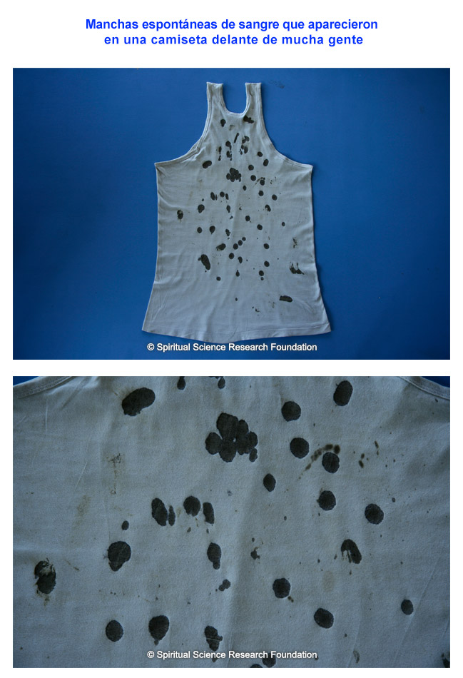 Aparición espontánea de manchas de sangre en una camiseta – Estudio de caso