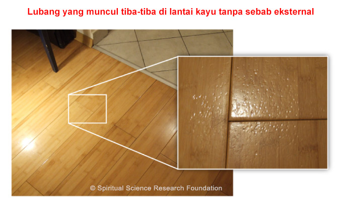 Studi kasus - Lubang yang dibuat oleh energi negatif pada lantai kayu
