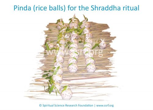 Pinda (rice balls) offered during Shraddha to departed ancestors
