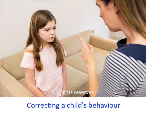 Correcting a child's behaviour